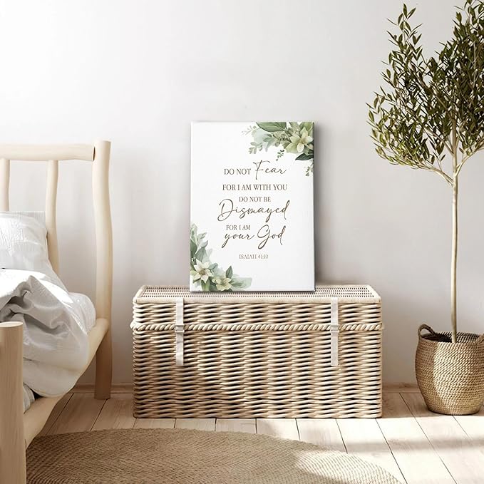HIWX Christian Botanical Floral Wall Decor, Isaiah 41:10 Bible Verses Botanical - Image 3