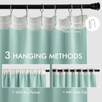 MIULEE Aqua Back Tab Blackout Curtains 84 Inch Length 2 Panels Set - Image 3