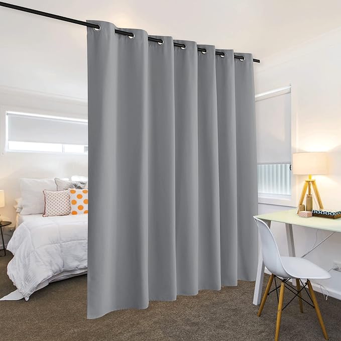 RYB HOME Extra Wide Curtains for Divider Room Separation Soundproof Temporary - Image 3