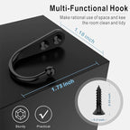 15 Pcs Black Wall Mounted Coat Hooks, Hanger Hook - Image 2
