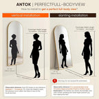 Antok 58" x19” Arched Full Length Floor Mirror, Free Standing/Wall Mount/Leaning - Image 7