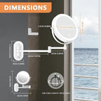 Auxmir 1X/30X Wall Mounted Makeup Mirror - Image 3