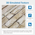 COMSTICKC 3D Peel and Stick Faux Stone Wall Sticker, Ultra-Light Thin PVC Rock - Image 3