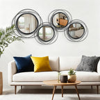 4 Set. Circle Mirrors for Wall Decor for Living Room Bedroom Bathroom Entryway - Image 3