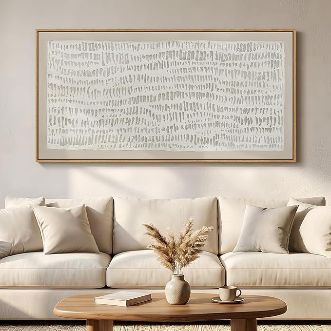Large Framed Neutral Abstract Wall Art by Cuspin