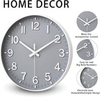 HZDHCLH Wall Clocks Battery Operated, Wall Clock Gray, 12 inch Wall Clock - Image 3