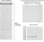YIIBAII Mini Blinds Suitable for 20" W x 64" H Windows 1" Aluminum Horizontal - Image 6