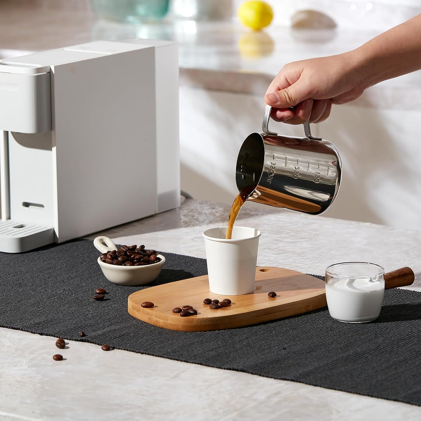 JOLLY PARTY 300 Pack 6 oz Disposable Paper Coffee Cup, Hot/Cold Beverage Drinking Cups for Water, White Paper Hot Coffee Cups