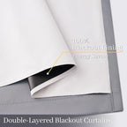 Yakamok 100% Blackout Curtain Panels 72 inches Cold and Light Blocking Drapes - Image 4