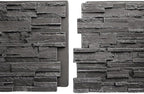 EverStone Cascade Faux Stone Panel, 48 5/8"W x 24 3/4"H x 1 1/4"D, Graphite - Image 8