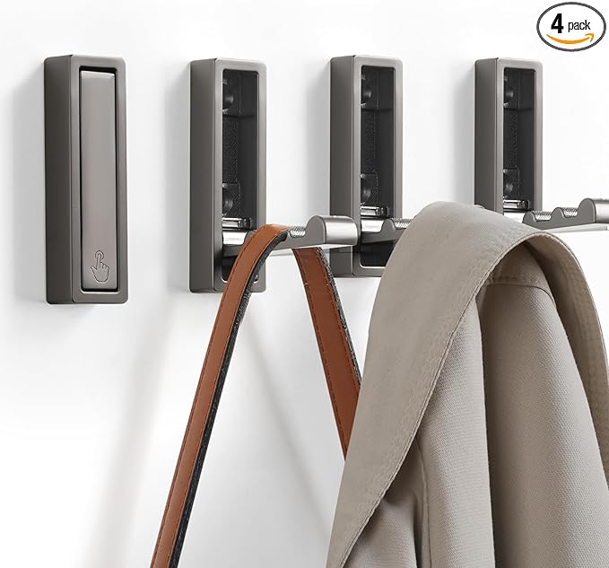 Folding Wall Hook, Heavy Duty Zinc Alloy No Rust Fold Up Hooks by VOSEPO