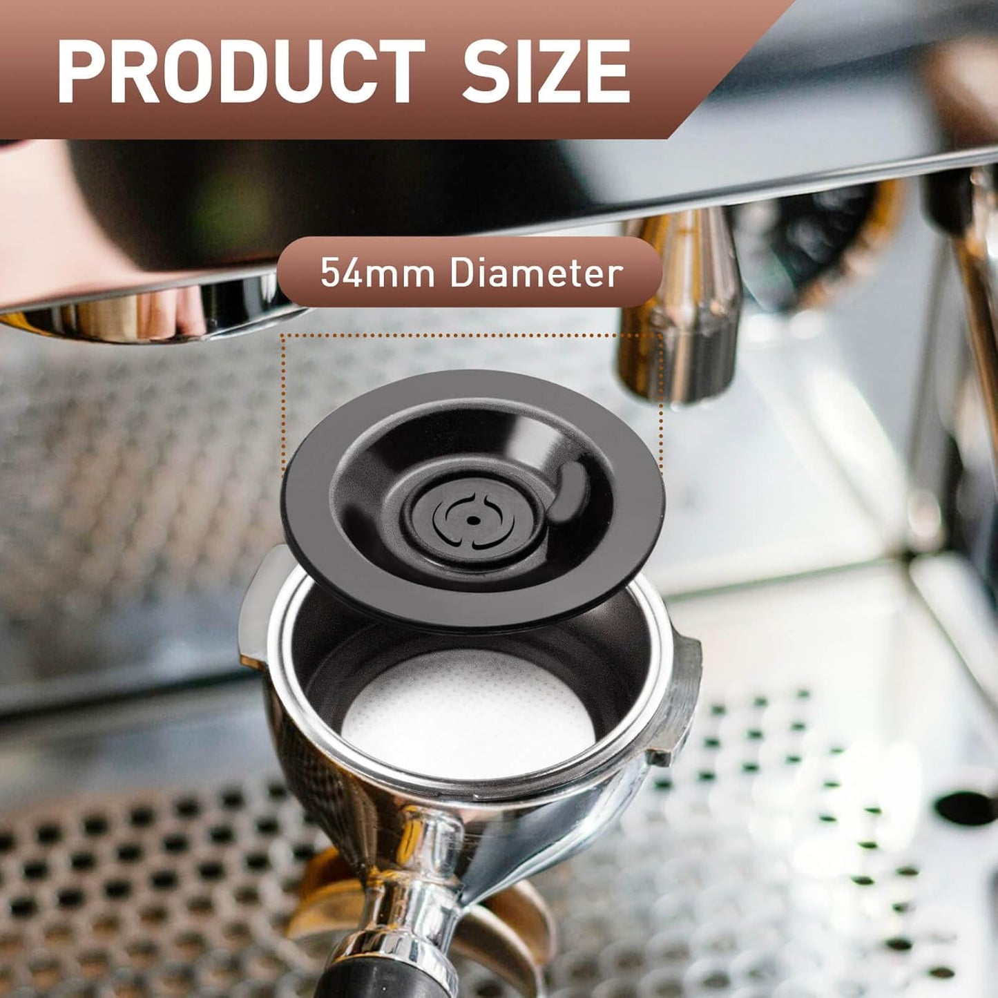 2PCS Espresso Cleaning Disc, 54mm Breville Backflush Disc, Durable Silicone Disc Breville Accessories Suitable for BES810BSS, BES840XL, BES878BSS, BES880, BES870XL