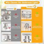 Unicozin 4-Light Bathroom Light Fixtures, Modern Vanity Lights - Image 5
