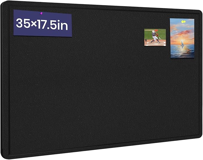 Bulletin Board - 35 x 17.5 inches Decorative Felt Pin Board - Cork Board by Hrrtyueg