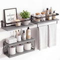 Fixwal Wall Mounted Bathroom Shelves Over Toilet, Rustic Wood Floating Shelves by Fixwal