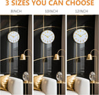 Gold Wall Clocks Battery Operated, 12 Inch Non Ticking Digital Wall Clock - Image 8