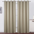 LEMOMO Blackout Curtains 52 x 84 Inch Long Beige Curtains Set of 2 Panels Room by Lemomo