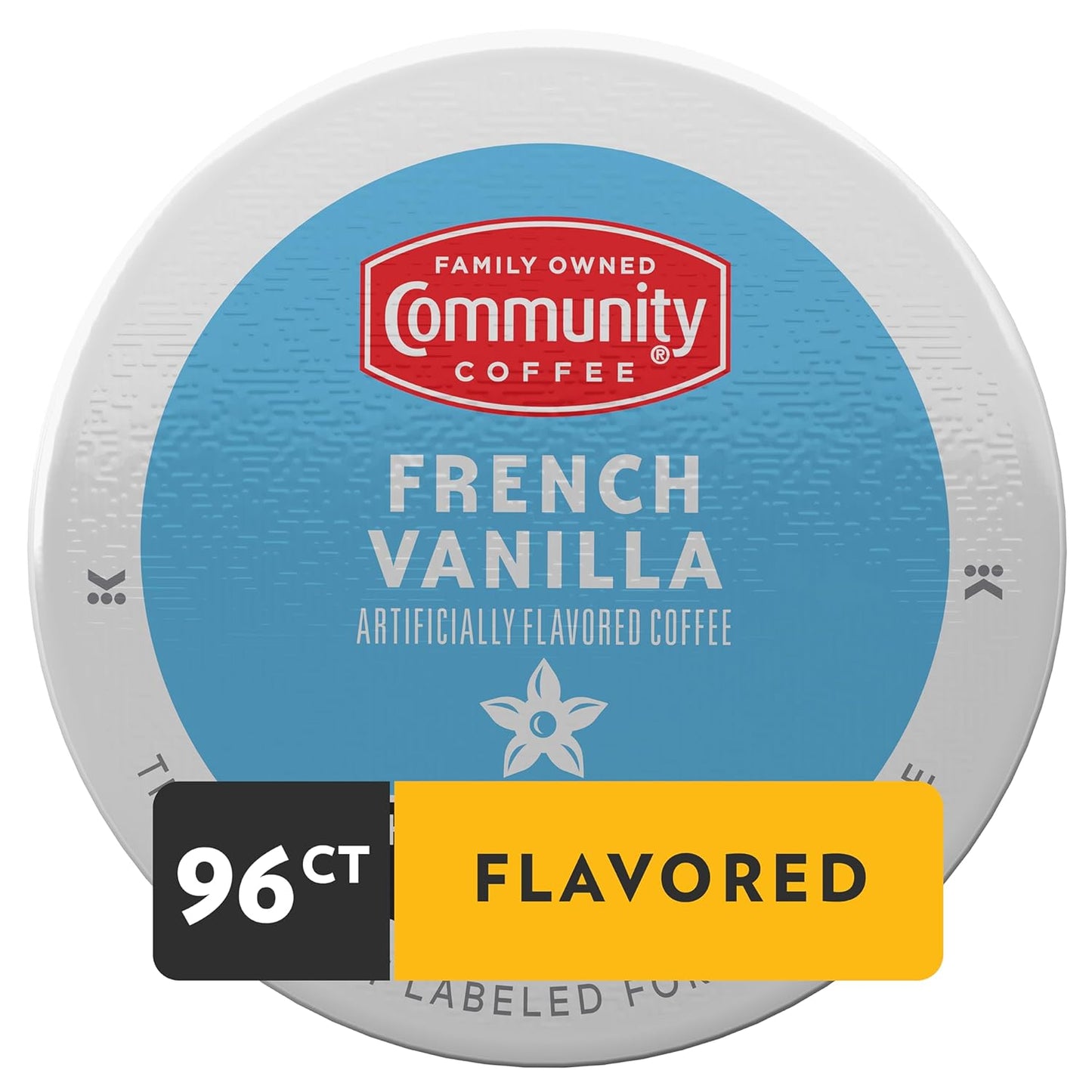Community Coffee French Vanilla Flavored 96 Count Coffee Pods, Medium Roast, Compatible with Keurig 2.0 K-Cup Brewers, 24 Count (Pack of 4)