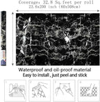 Arthome Black Marble Contact Paper, Peel and Stick Black Silver Paper, Self - Image 7
