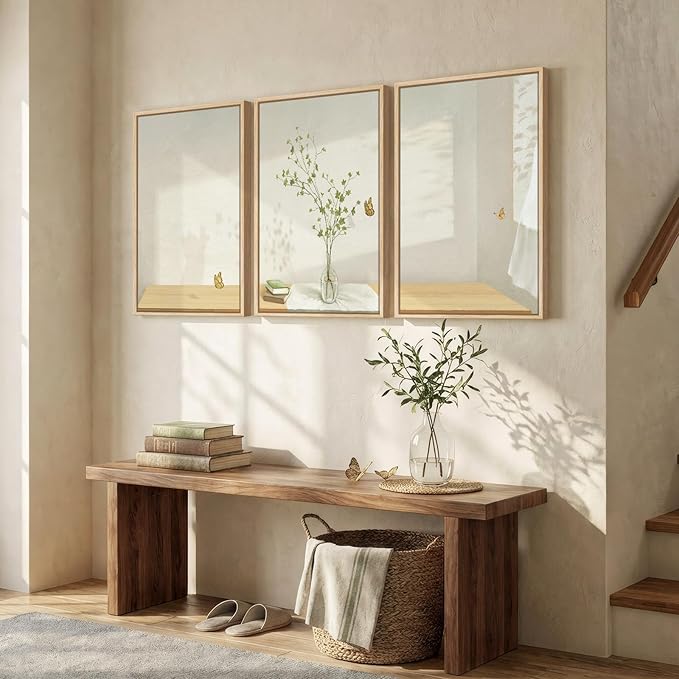 Framed Botanical Neutral 3 Piece Wall Art - Image 2