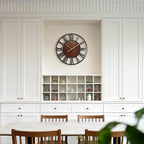 Vantic 24 Inch Large Wall Clock, Roman Numeral Wood Oversized Wall Clocks - Image 8