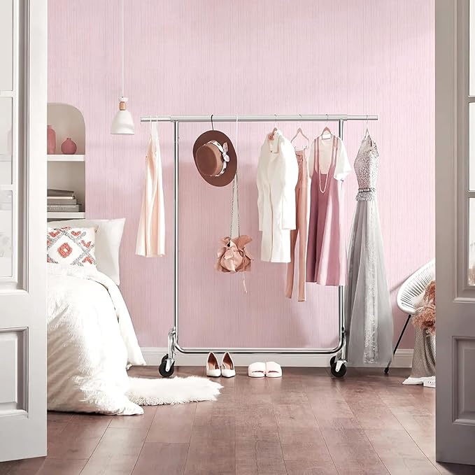 Pink Grasscloth Peel and Stick Wallpaper - Image 7