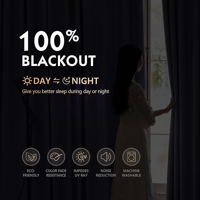 FMFUNCTEX 100% Blackout Curtains - Image 3