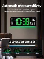 MASHI Digital Wall Clock, Auto-Dimming Wall Clock - Image 4