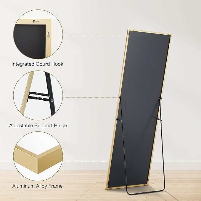 Sweetcrispy 64"x21" Full Length Mirror, Leaning or Standing Full Body Mirror - Image 7