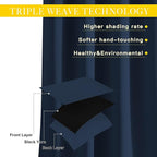NICETOWN Blackout Navy Blue Curtain 102 inches Long, Grommet Thermal Insulated - Image 4