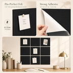 Large Cork Boards for Walls – 36" x 24" Self Adhesive Felt Wall Tiles - Image 3