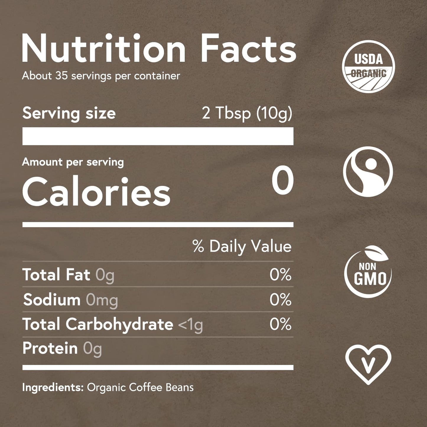 Fabula Coffee Dark Roast Freshly Ground - Organic - Low Acid - Single Origin - Non-GMO - Mold Free - 12 Ounces