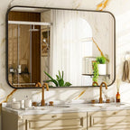 Easly 26 x 38 Inch Bathroom Mirror, Rounded Rectangular Vanity Mirror by EASLY