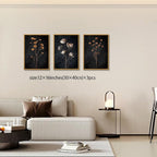 KISSFOX 3 Piece Moody Dried Flower Canvas Wall Art - Image 2