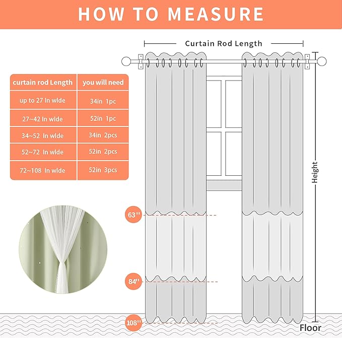 XiDi Green Curtains for Bedroom, Girls Room Blackout Curtains, Kids Room - Image 7