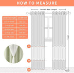 XiDi Green Curtains for Bedroom, Girls Room Blackout Curtains, Kids Room - Image 8
