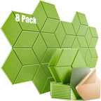 8 Pack Self-Adhesive Acoustic Panels 12" X 10" X 0.4" by Dailycooper