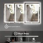 DUMOS 36.1"x48.1" LED Bathroom Mirror, Smart Anti-Fog Bathroom Vanity Mirror - Image 5