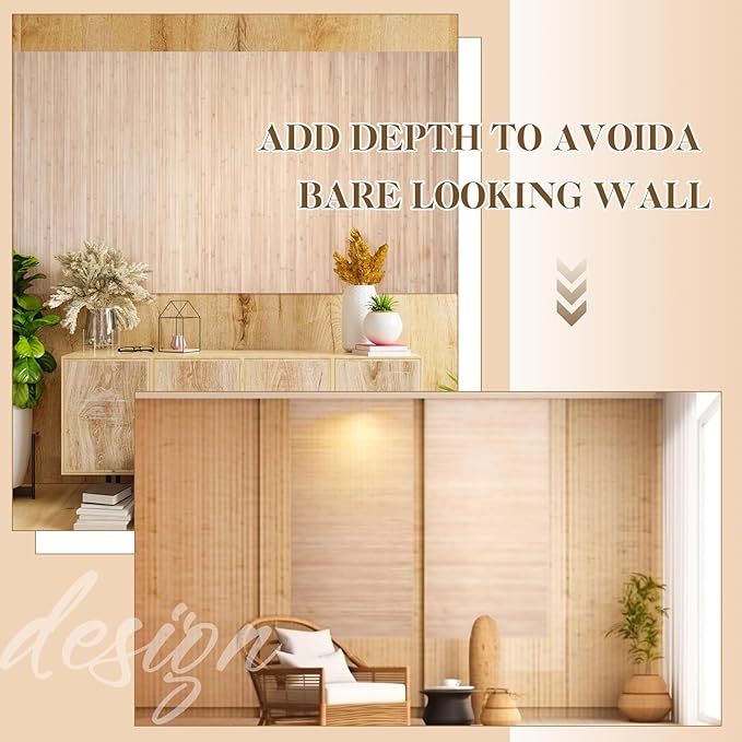 Juexica 2 Pcs Natural Bamboo Wall Panel - Image 7