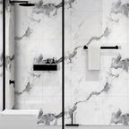 Chejiaye 10pcs Marble Peel and Stick Backsplash Waterproof Washroom Wall Panels - Image 3