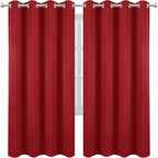 LEMOMO Red Blackout Curtains/52 x 72 Inch/Set of 2 Panels Room Darkening - Image 2