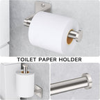 KLJKPA Brushed Nickel Bathroom Accessories Set, 4 Pieces Bathroom Hardware Set - Image 4