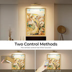 Afyuol Picture Lights for Wall, Brass Battery Operated Picture Light 16in Art - Image 7