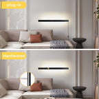 KELUOLY Modern Plug in Wall Lights, 31.4 inch Frosted Black LED Long Wall Sconce - Image 3