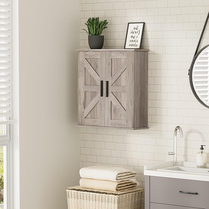 Homleke Bathroom Wall Cabinet, Over Toilet Storage Cabinet - Image 8