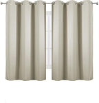 LEMOMO Light Beige Thermal Blackout Curtains/38 x 54 Inch/Set of 2 Panels Room - Image 2