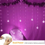 YOLIGHT Wishing Ball Curtain Lights 200 LED Window Curtain String Light - Image 4