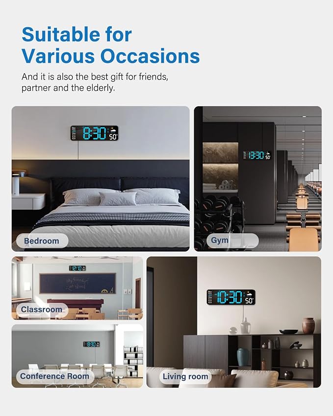Digital Wall Clock, Digital Clock Large Display - Image 8