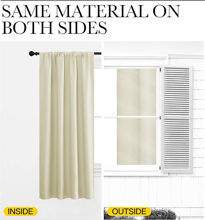 NICETOWN RV Blackout Curtains for Camper Windows, Kitchen Curtains, Short - Image 5