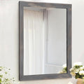 AAZZKANG Wooden Mirror Rectangle Rustic Mirrors by AAZZKANG